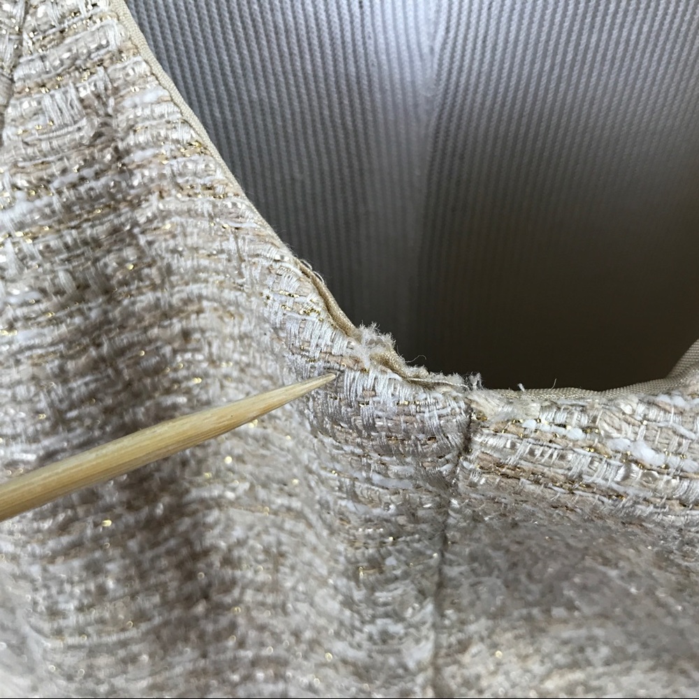 Etcetera Tweed Sheath Dress Sz 8 Gold Metallic - Picture 5 of 6